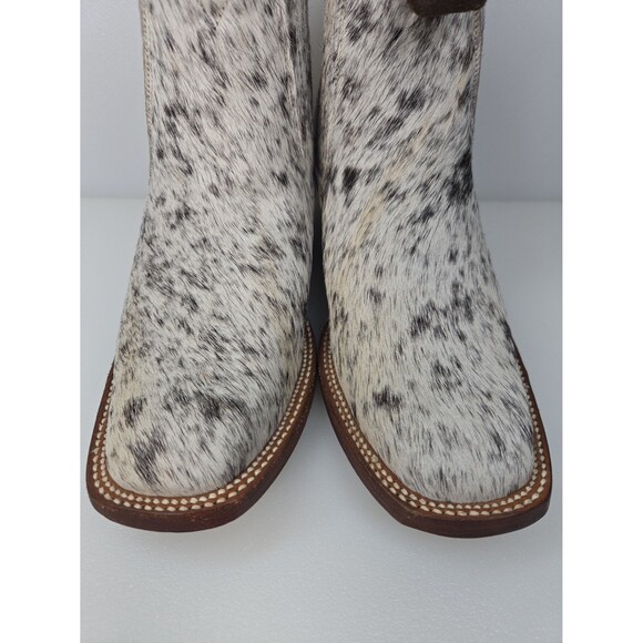 Stiefeld Boots -The Aurora Cowhide Boots White Black Snip Toe Size 6.5 Cowboy - Picture 4 of 12